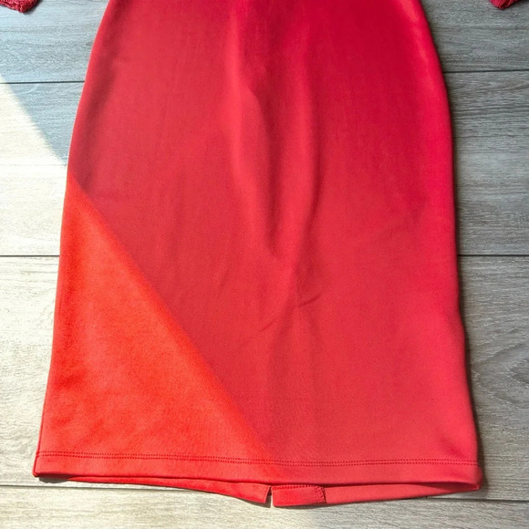 Another Story Red  Lace Choker Neck Evening Dress - Picture 7 of 16